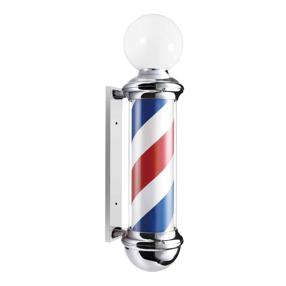 Barber Pole med Topplampe – 85 cm A102D-SILVER-D1