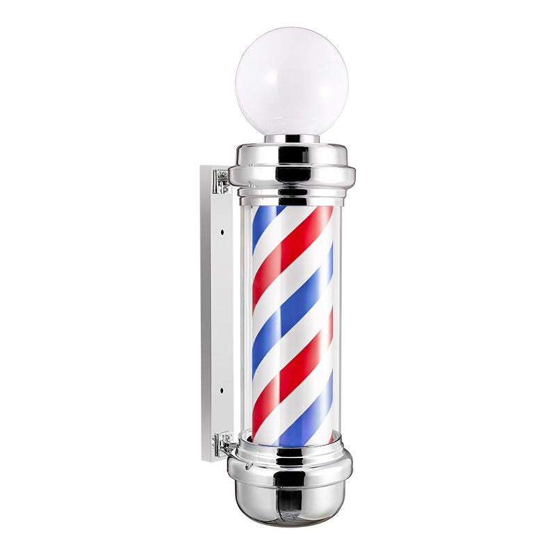 Barber Pole med Topplampe – 85 cm A337D-SILVER-D3