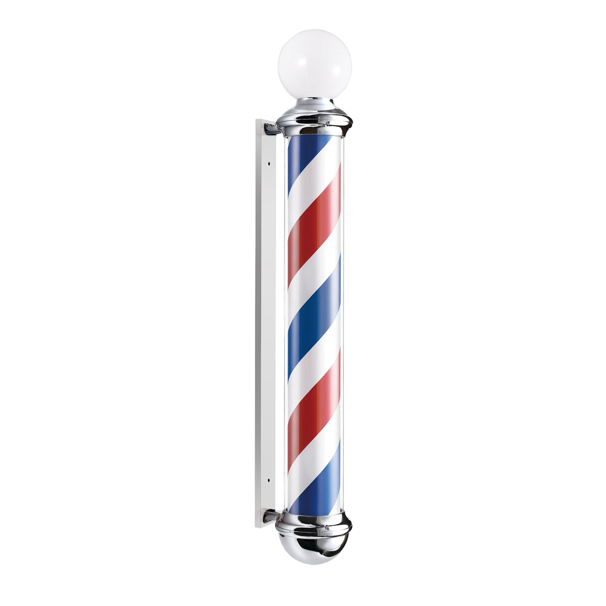 Barber Pole med Topplampe – 141 cm A102B-SILVER-D1