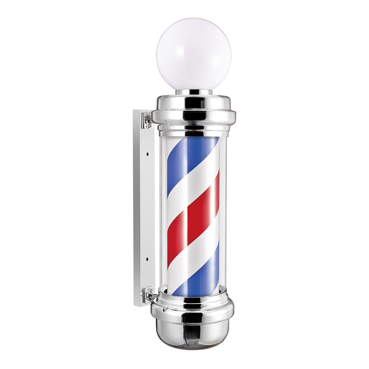 Barber Pole med Topplampe – 85 cm A337D-D1 Silver