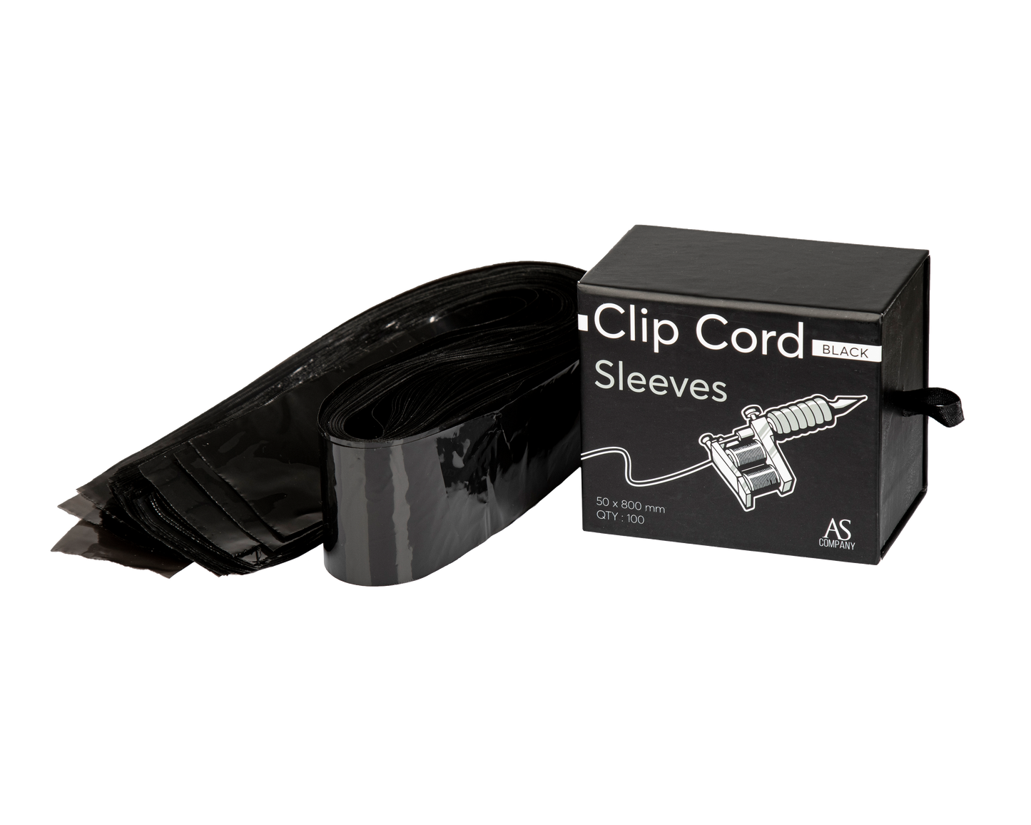 Beskyttelseshylser til clip cord (svart), 100 stk.