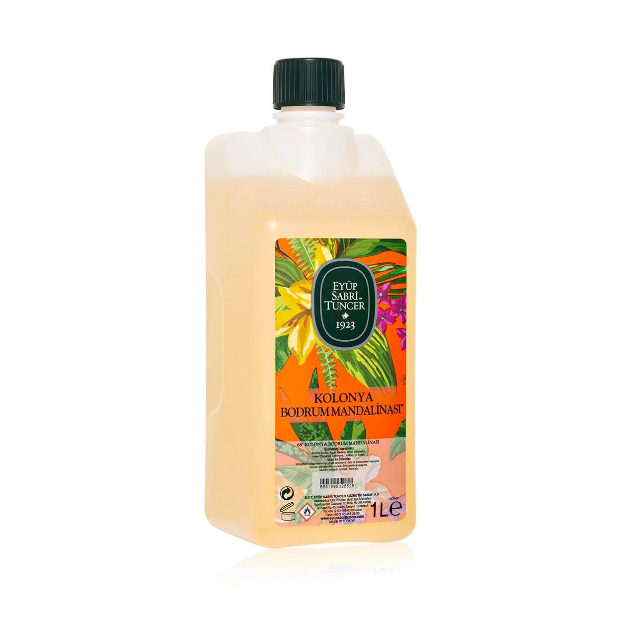 Bodrum Mandarin Cologne 1 L PET Bottle – Sikkerhetskork
