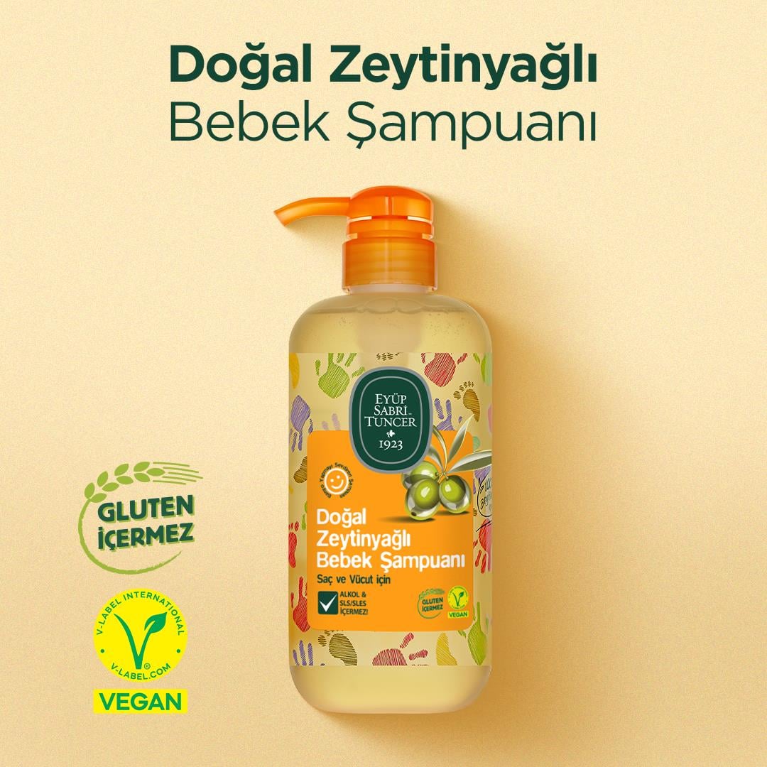 Babyshampo med Naturlig Olivenolje 600 ml
