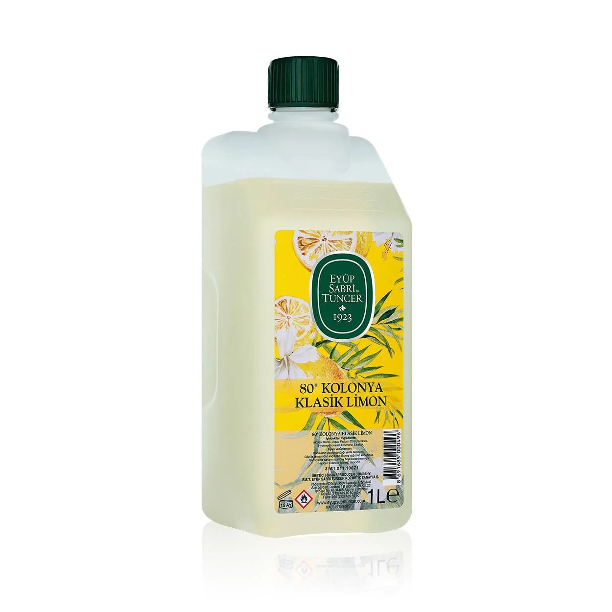 Klassisk Sitron Cologne 1 L PET Bottle – Sikkerhetskork