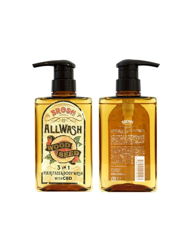 BROSH ALL WASH WOOD SEED CBD 3 IN 1 – 400ML