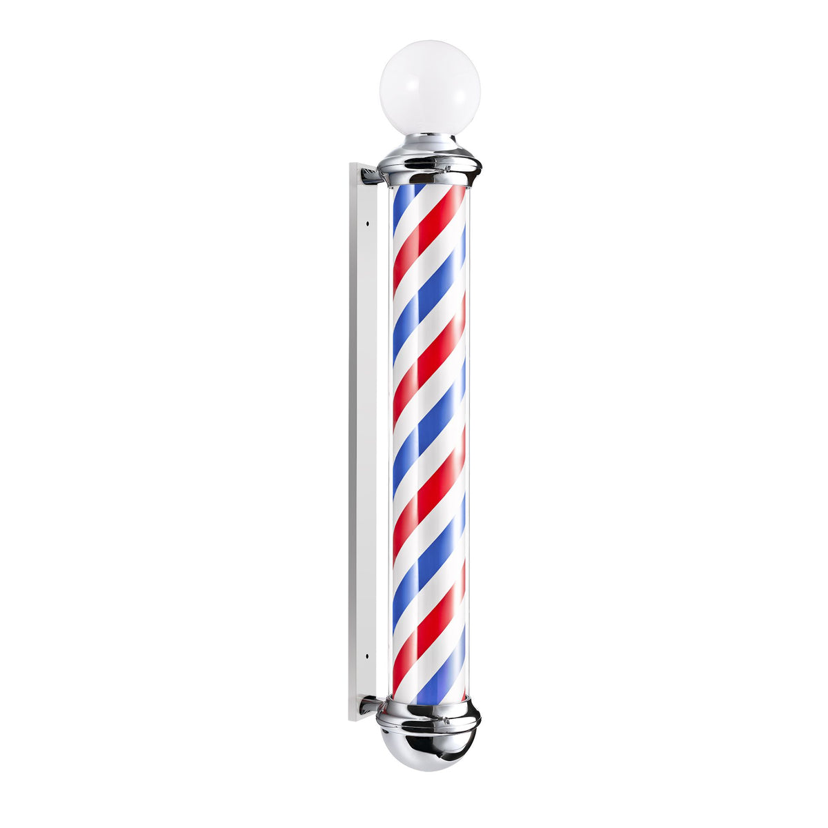 Barber Pole med Topplampe – 141 cm A102B-SILVER-D3