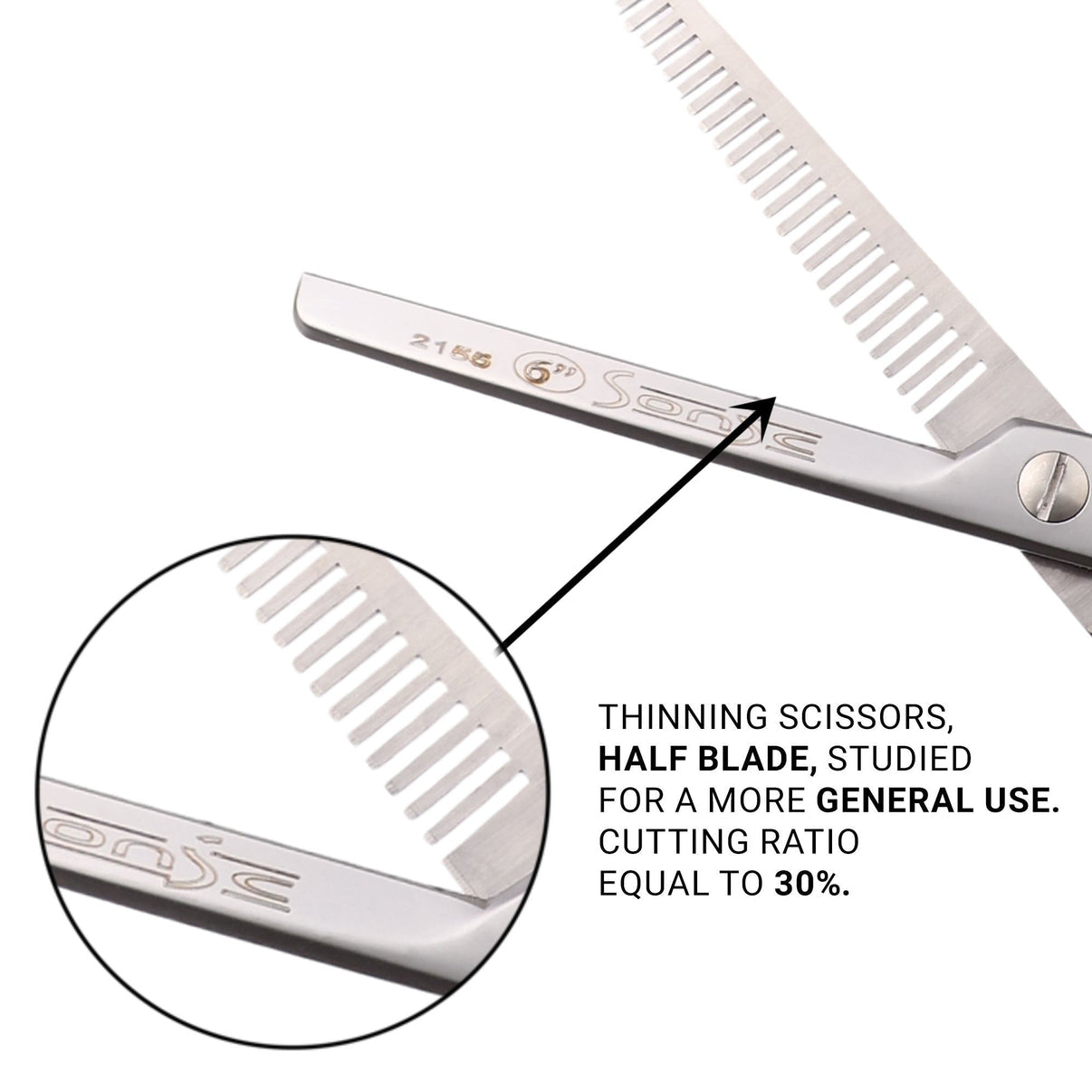 Kiepe - 2155 Sonic Ergo Anatomic Thinning Saks 6 tommer (16 cm)