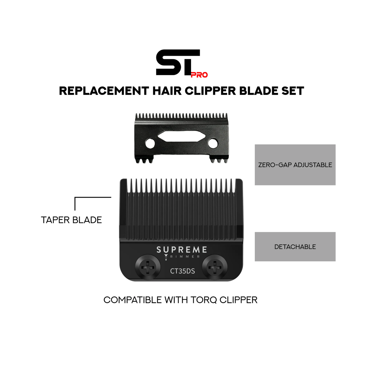 TAPER BLADE FOR TORQ CLIPPER-CT35DS