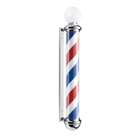Barber Pole med Topplampe – 141 cm A102B-SILVER-D1