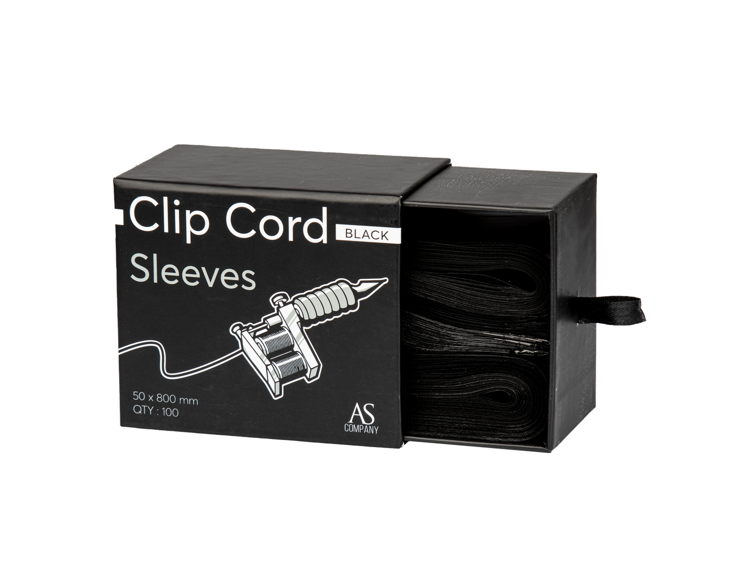 Beskyttelseshylser til clip cord (svart), 100 stk.