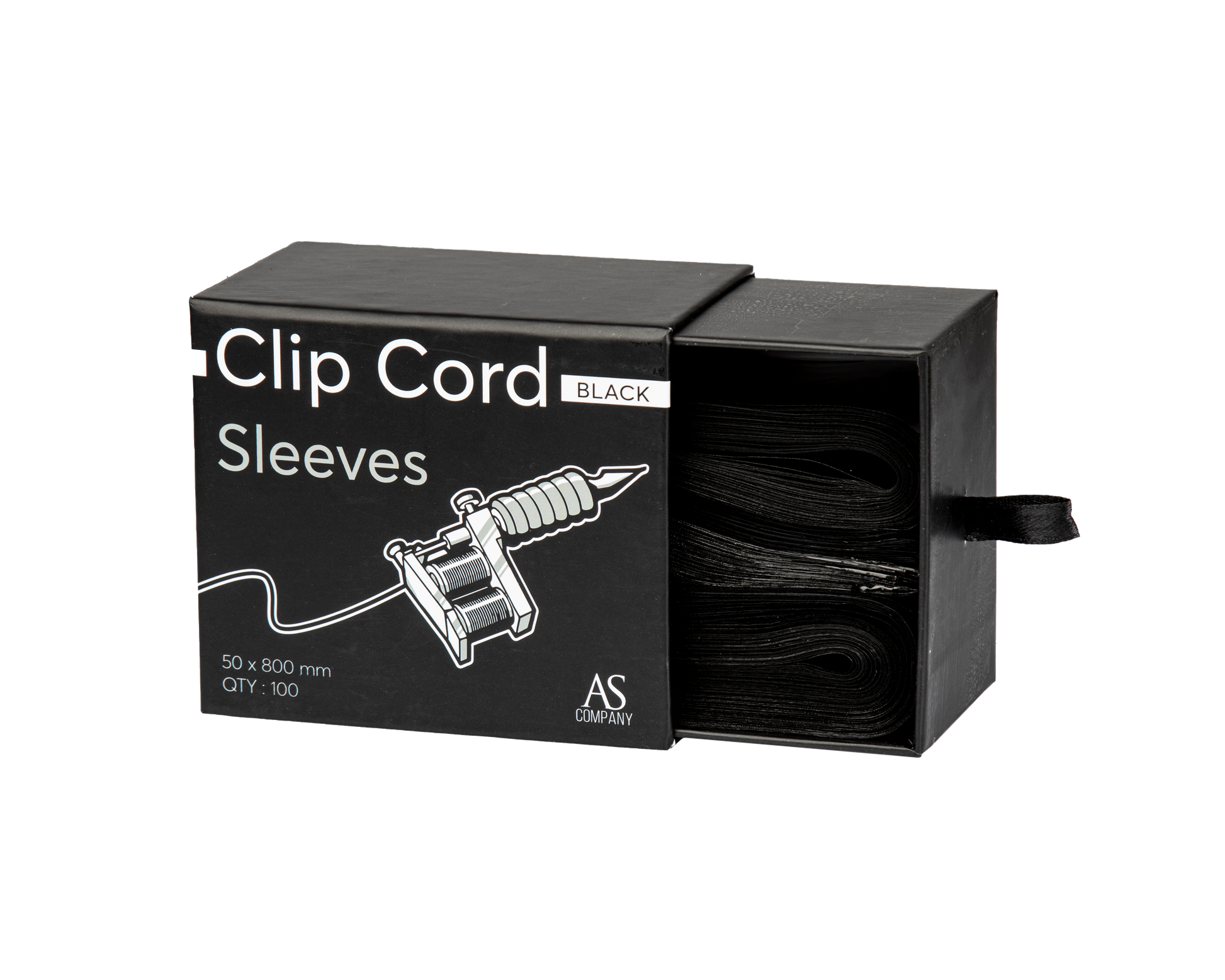 Beskyttelseshylser til clip cord (svart), 100 stk.