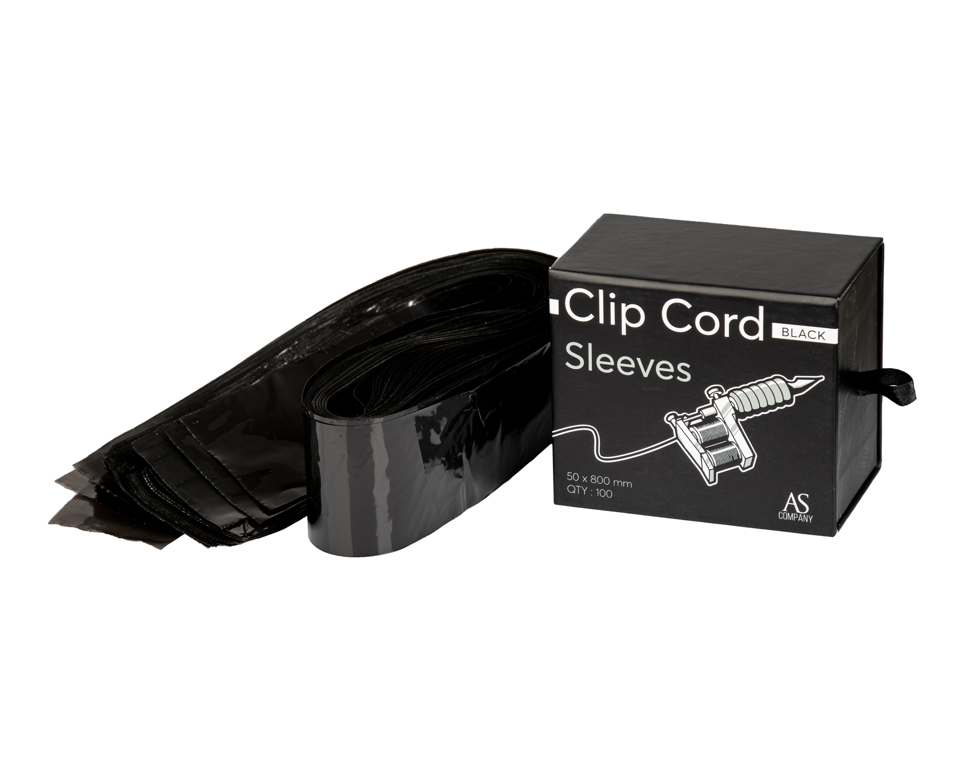 Beskyttelseshylser til clip cord (svart), 100 stk.