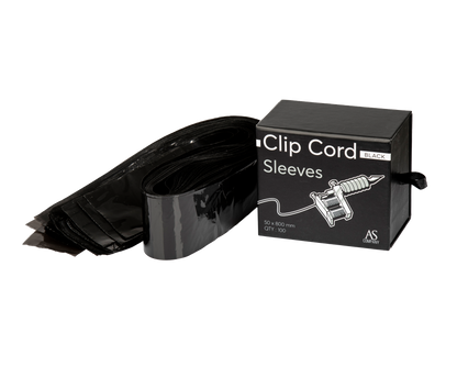 Beskyttelseshylser til clip cord (svart), 100 stk.