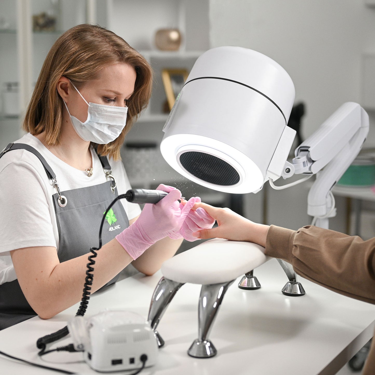 4Blanc Maéstro vifte+lampe