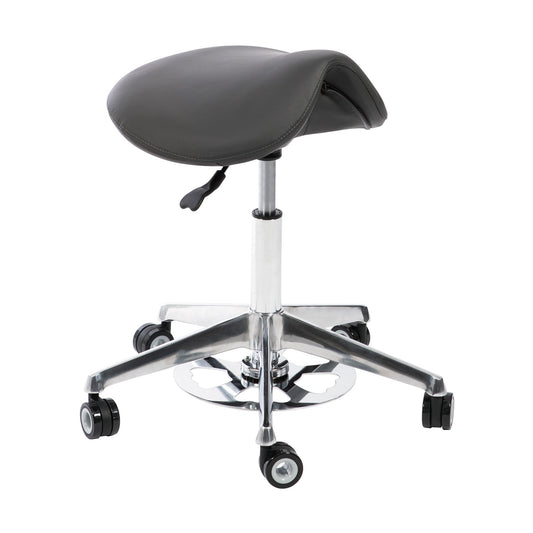 Ergonomisk sadelstol med hånd- og fotstyrt høydejustering