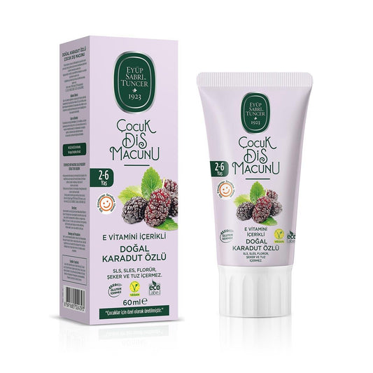 Barnetannkrem med Naturlig Bjørnebærekstrakt 2–6 år 60 ml