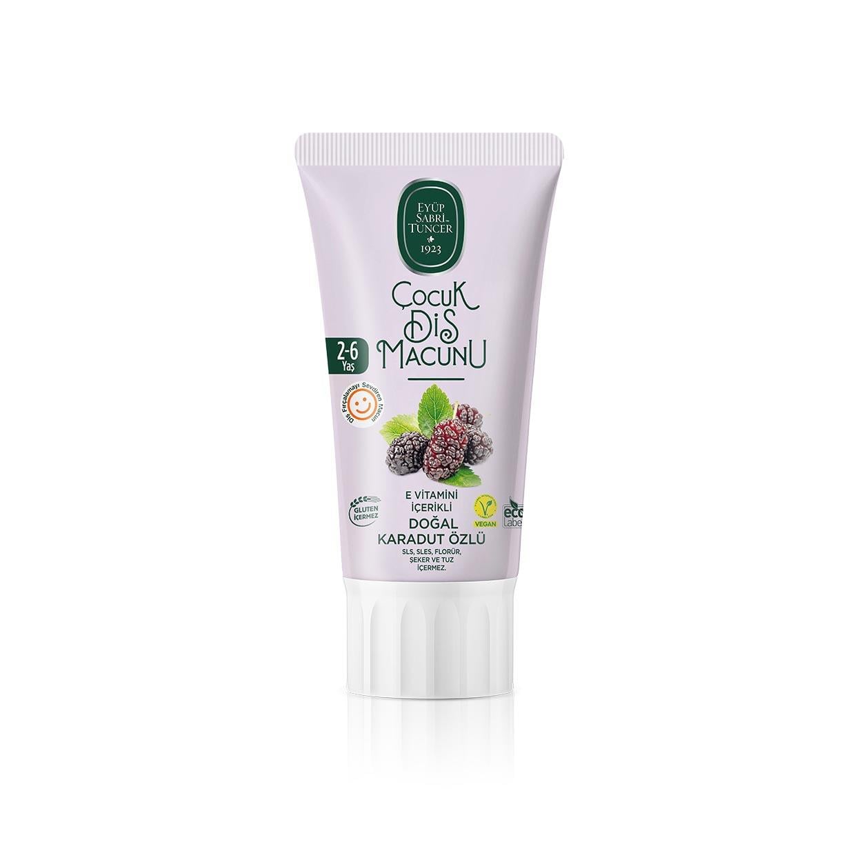 Barnetannkrem med Naturlig Bjørnebærekstrakt 2–6 år 60 ml