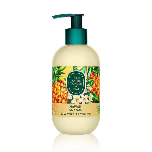 Hawaii Ananas Hånd- og Kroppslotion med Naturlig Olivenolje 280 ml