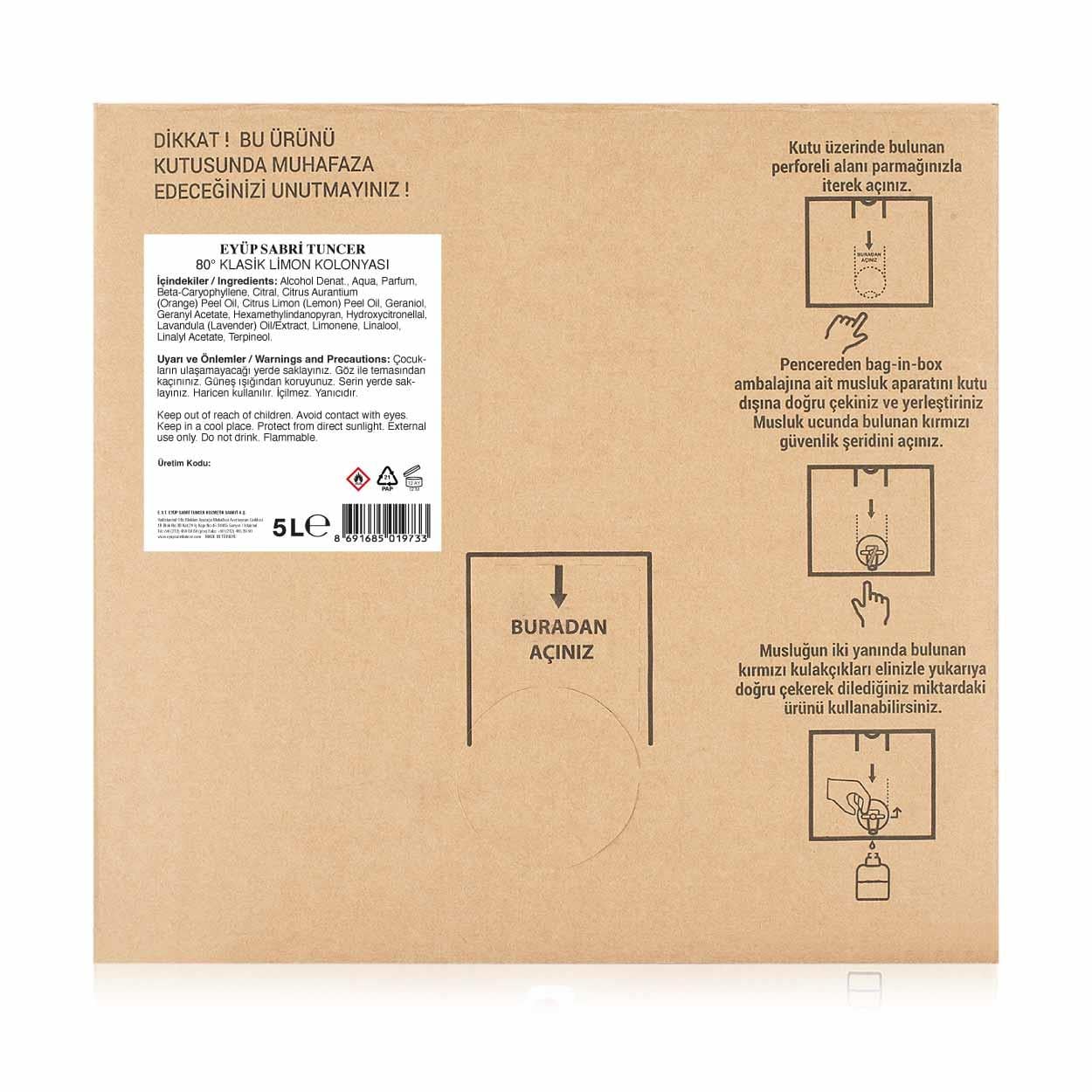 Eyup Sabri Tuncer Klassisk Sitron Cologne 5 L – Bag-in-Box