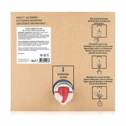 Eyup Sabri Tuncer Klassisk Sitron Cologne 5 L – Bag-in-Box